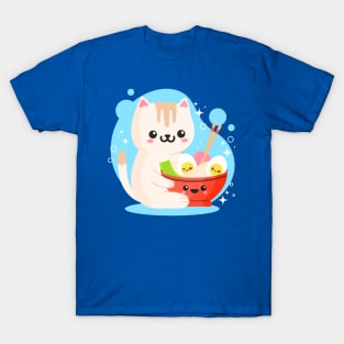 Kawaii Kitty Noodles T-Shirt